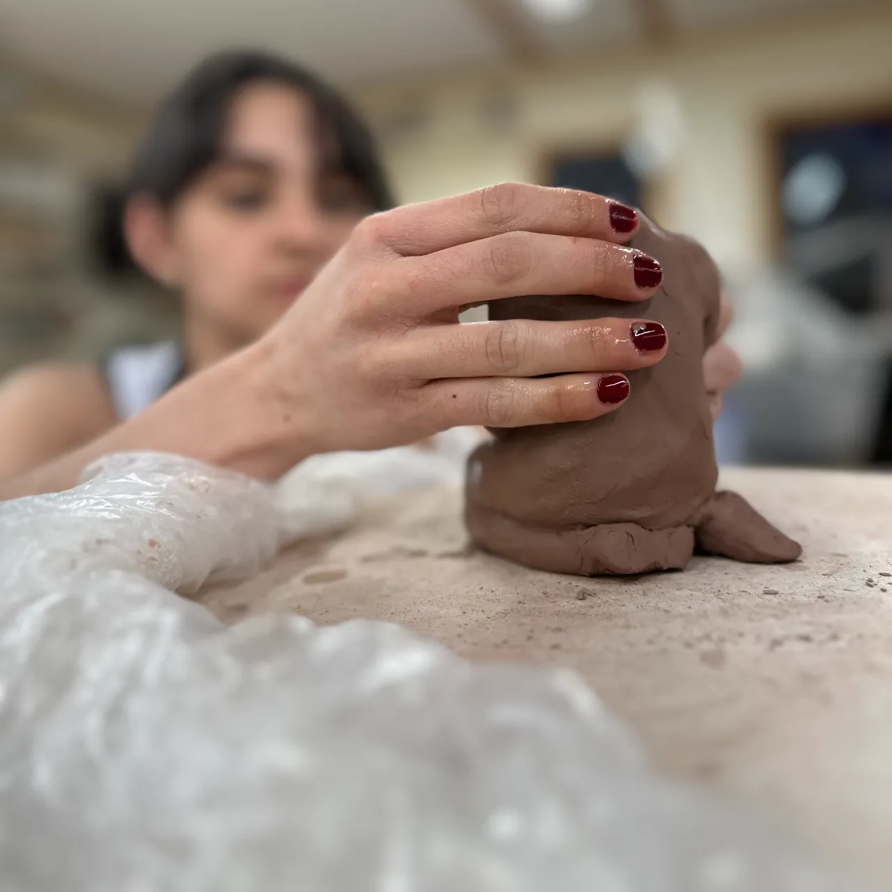 Sculpting with Marzi at Queenston Pottery