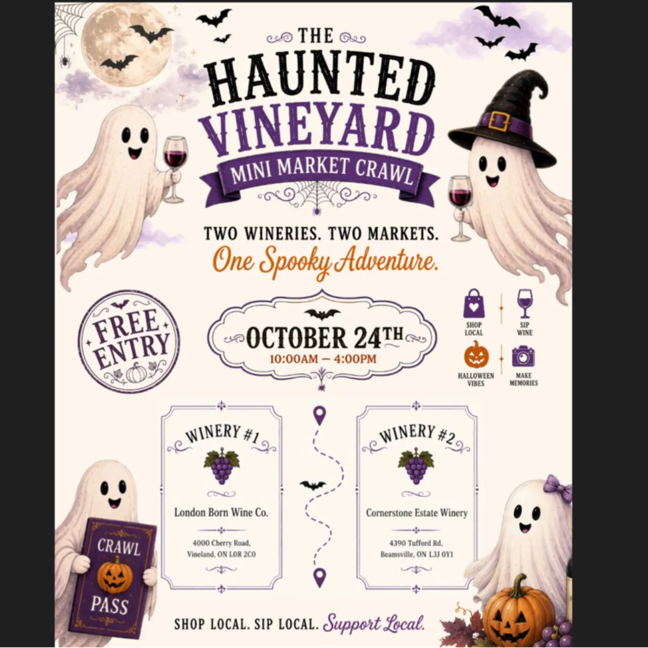 🍂👻 HAUNTED VINEYARD MINI-MARKET CRAWL 👻🍷