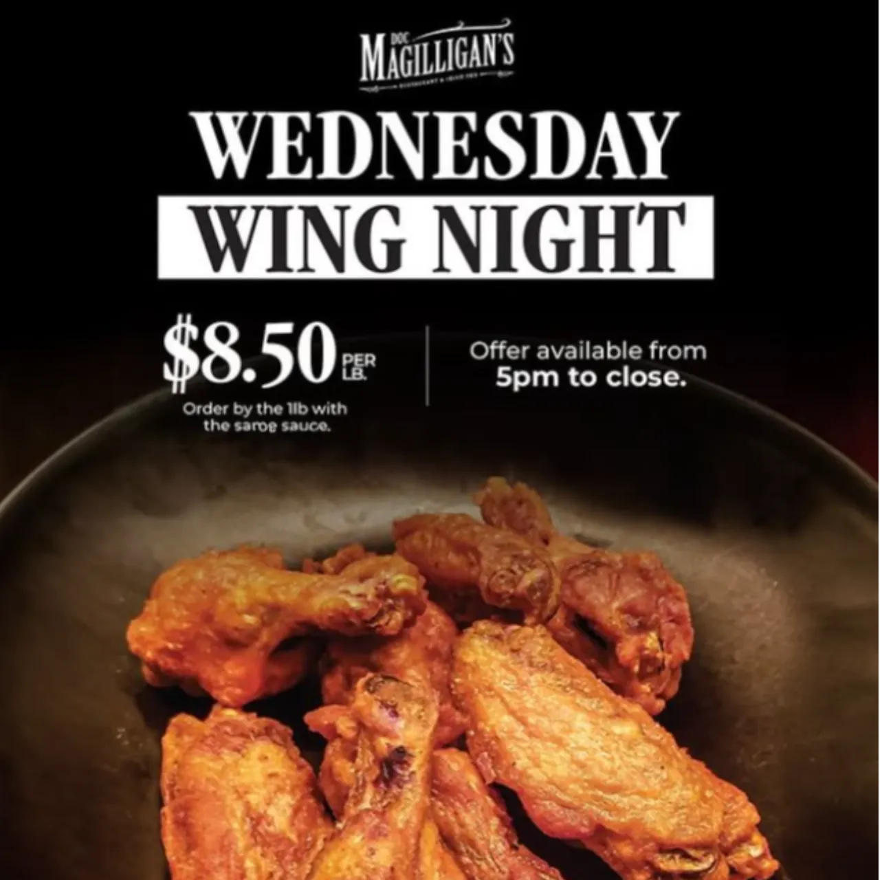 Wednesday Wing Night - 5pm to close
